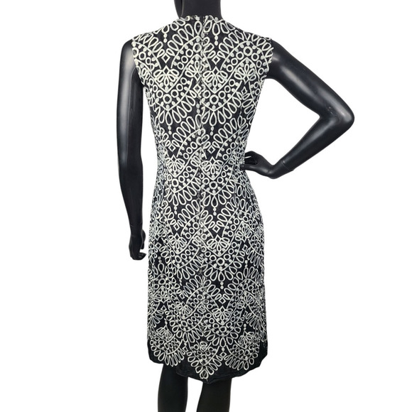 Prabal Gurung Women's Black Sleeveless Sheath Jewel-Neck Slim Dress Size 4 - Picture 4 of 8